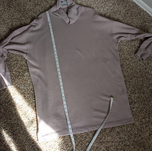 (aerie) Dusty Pink Turtle Neck Sweatshirt Dress Lg - Picture 13 of 15
